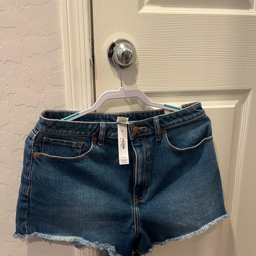 PINK Victoria's Secret Dark Blue Jean Shorts